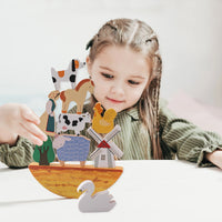 Portable Wooden Farm Barn Playset
