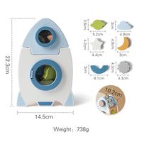 Wooden Rocket Activity Cube