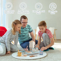 Wooden Teapot & Teacup Pretend Play Set