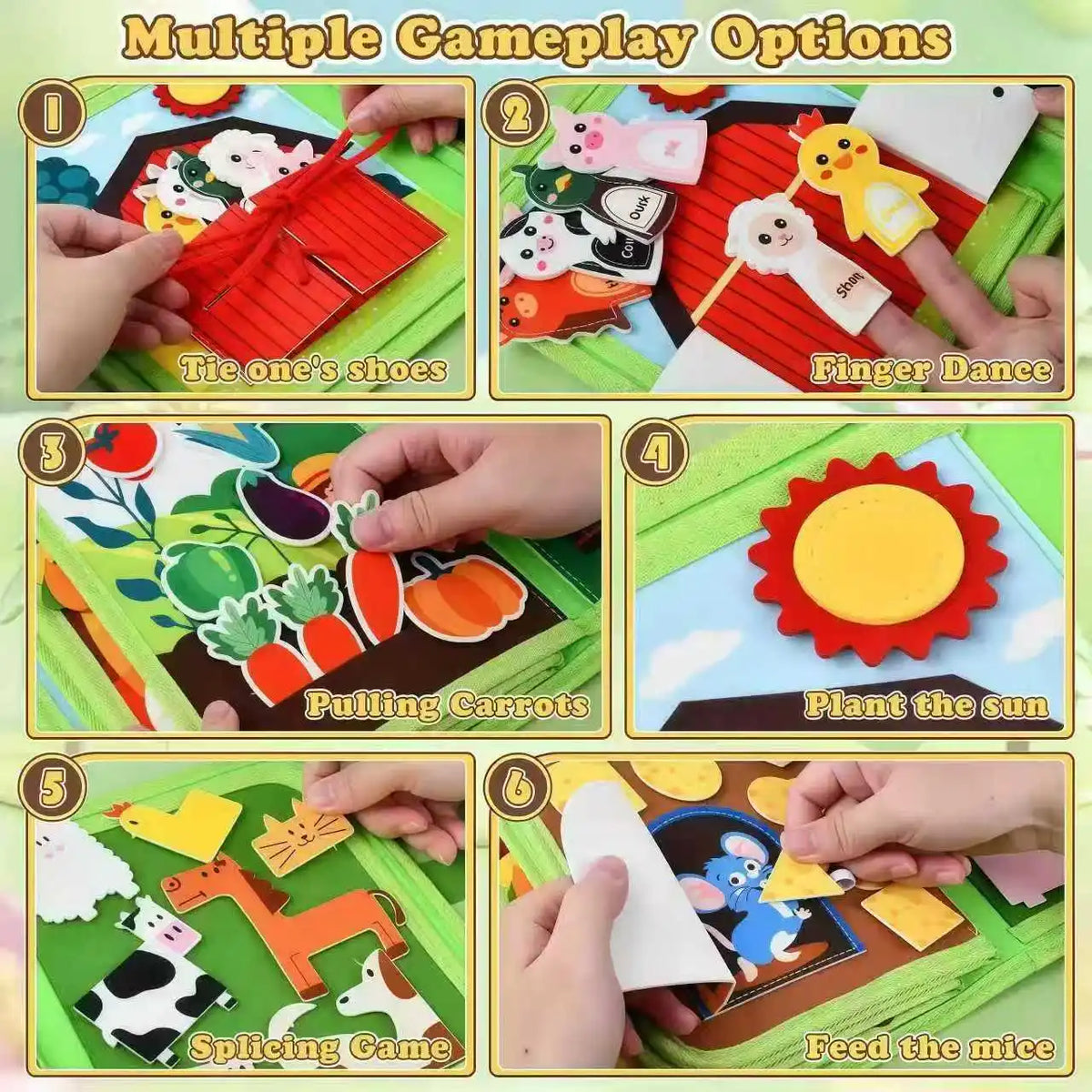 Felt Alphabet Busy Board for Toddlers