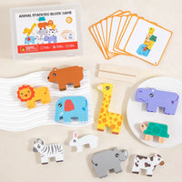 Wooden Animal Balance Stacking Game
