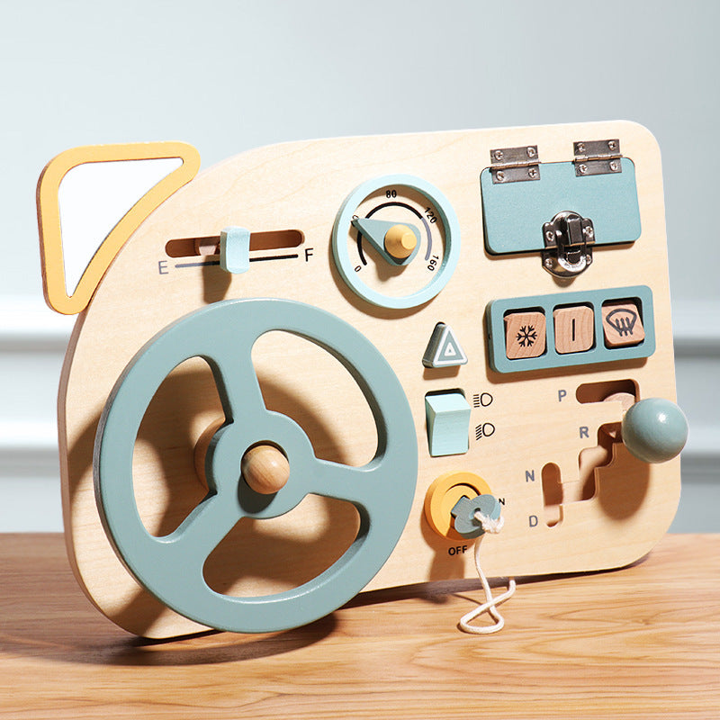 Montessori Wooden Steering Wheel Educational Toy for Kids