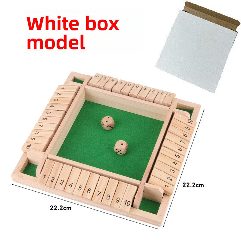 Wooden Shut the Box Dice Game