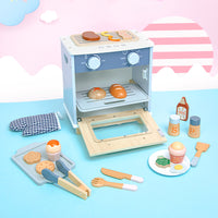 Wooden imitation house tea set