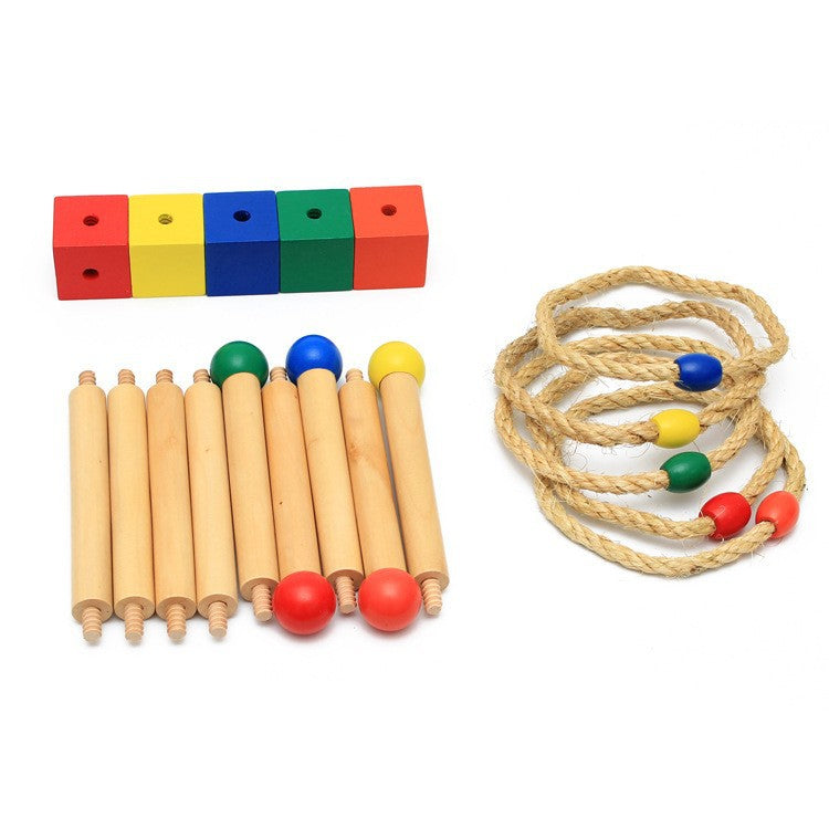 Wooden Ring Toss Coordination Toy