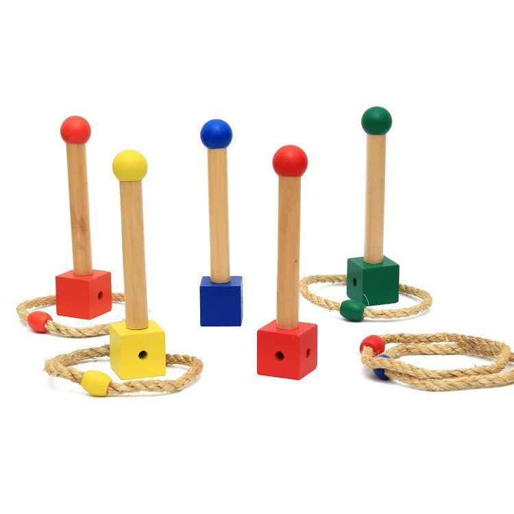 Wooden Ring Toss Coordination Toy