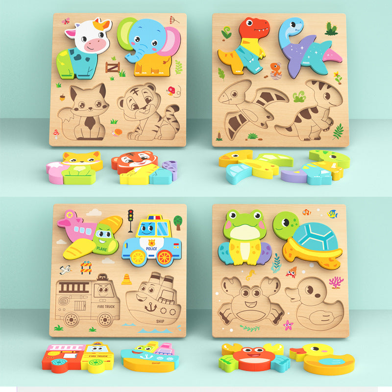 Wooden Montessori Puzzle Board