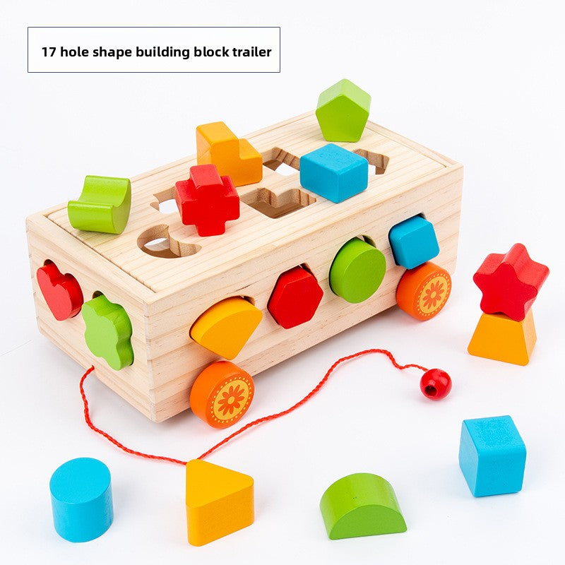 Montessori Educational Shape Sorting Toy Trailer
