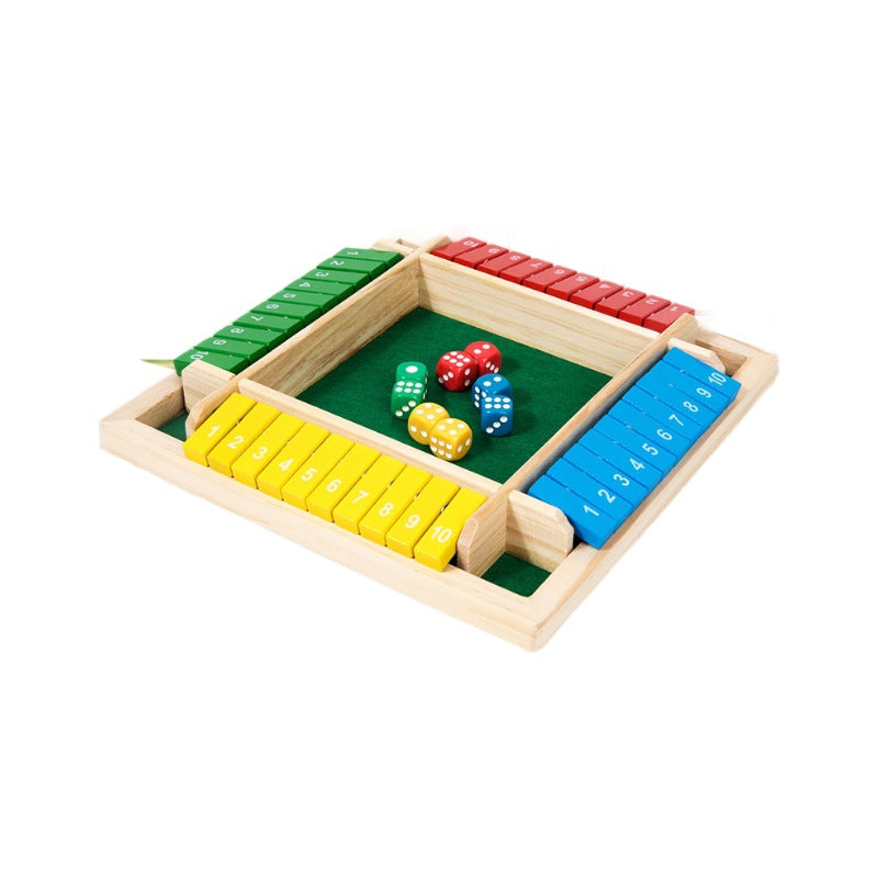 Wooden Shut the Box Dice Game
