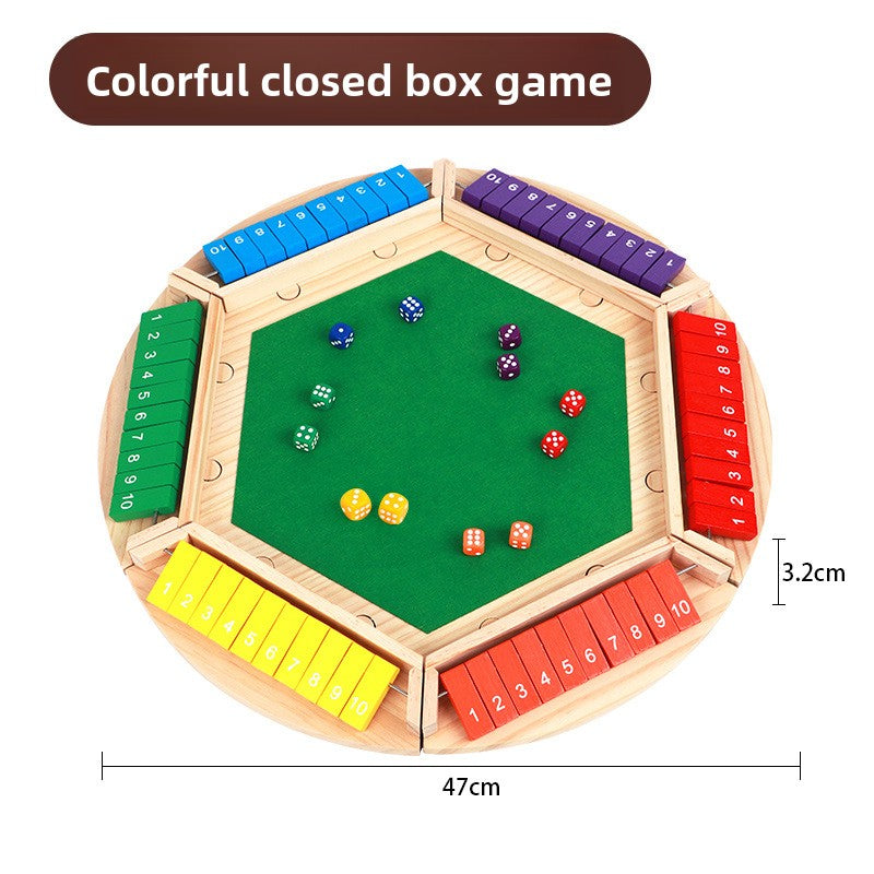 Wooden Shut the Box Dice Game