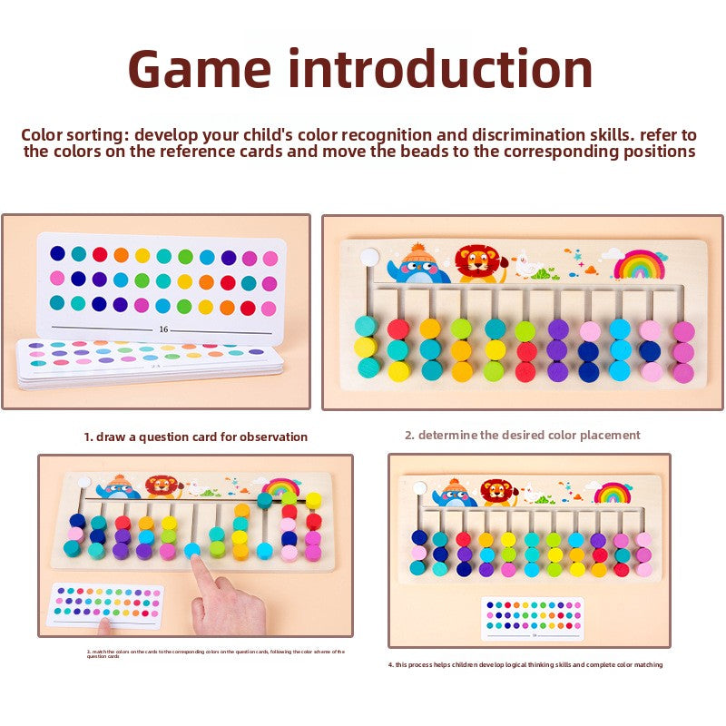 Wooden Montessori Color Matching Chess