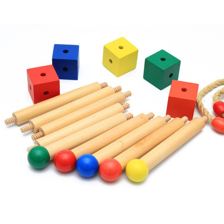 Wooden Ring Toss Coordination Toy