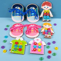 Montessori Wooden Threading Toy for Early Learning