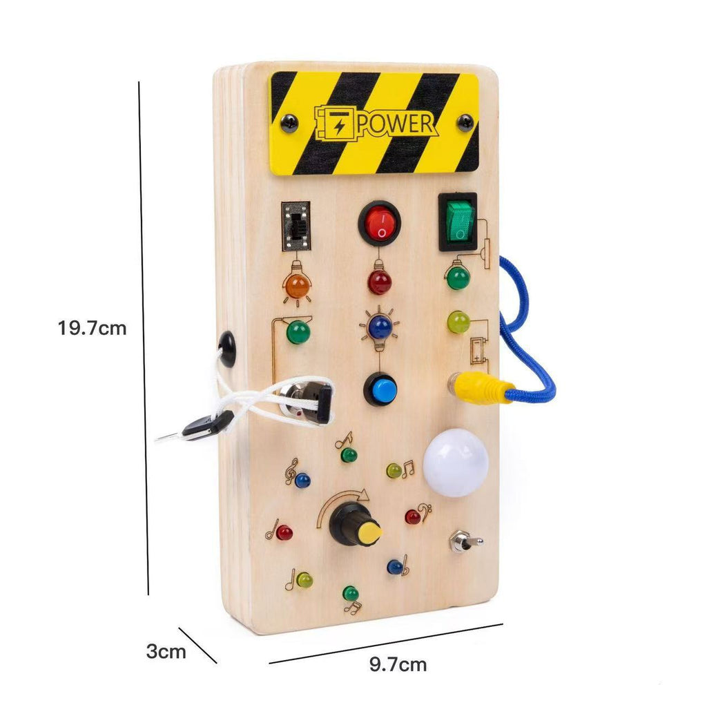 Wooden LED Busy Board Educational Toy for Kids