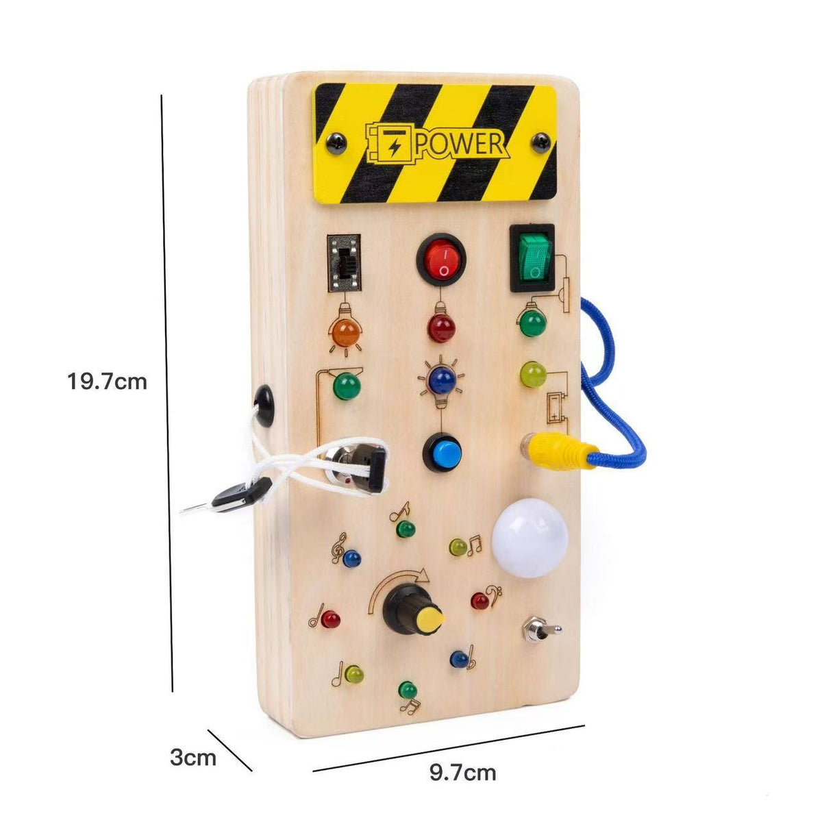 Wooden LED Busy Board Educational Toy for Kids