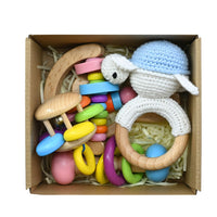 Handmade Crochet Wooden Animal Rattle