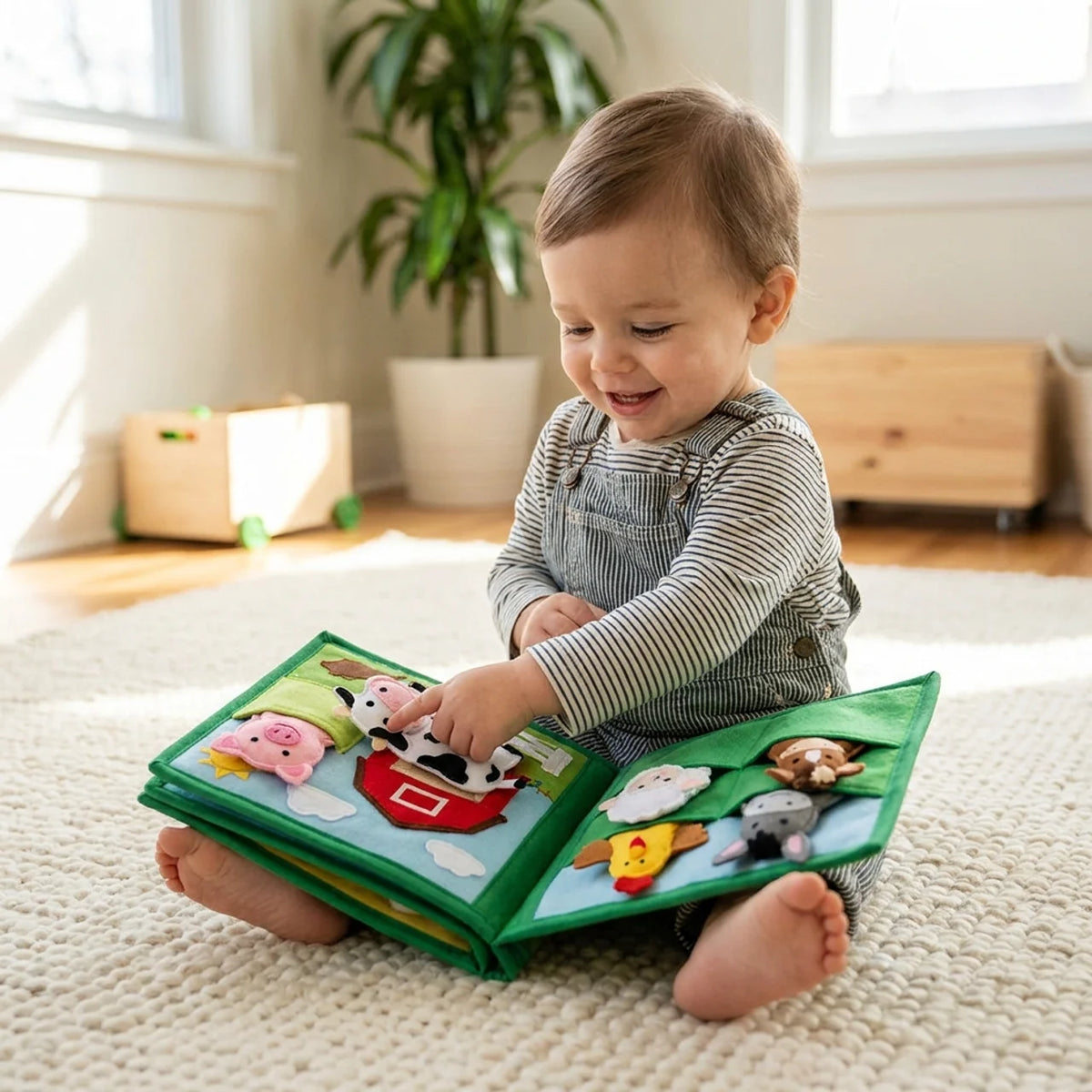Felt Farm Animal Puppet Book