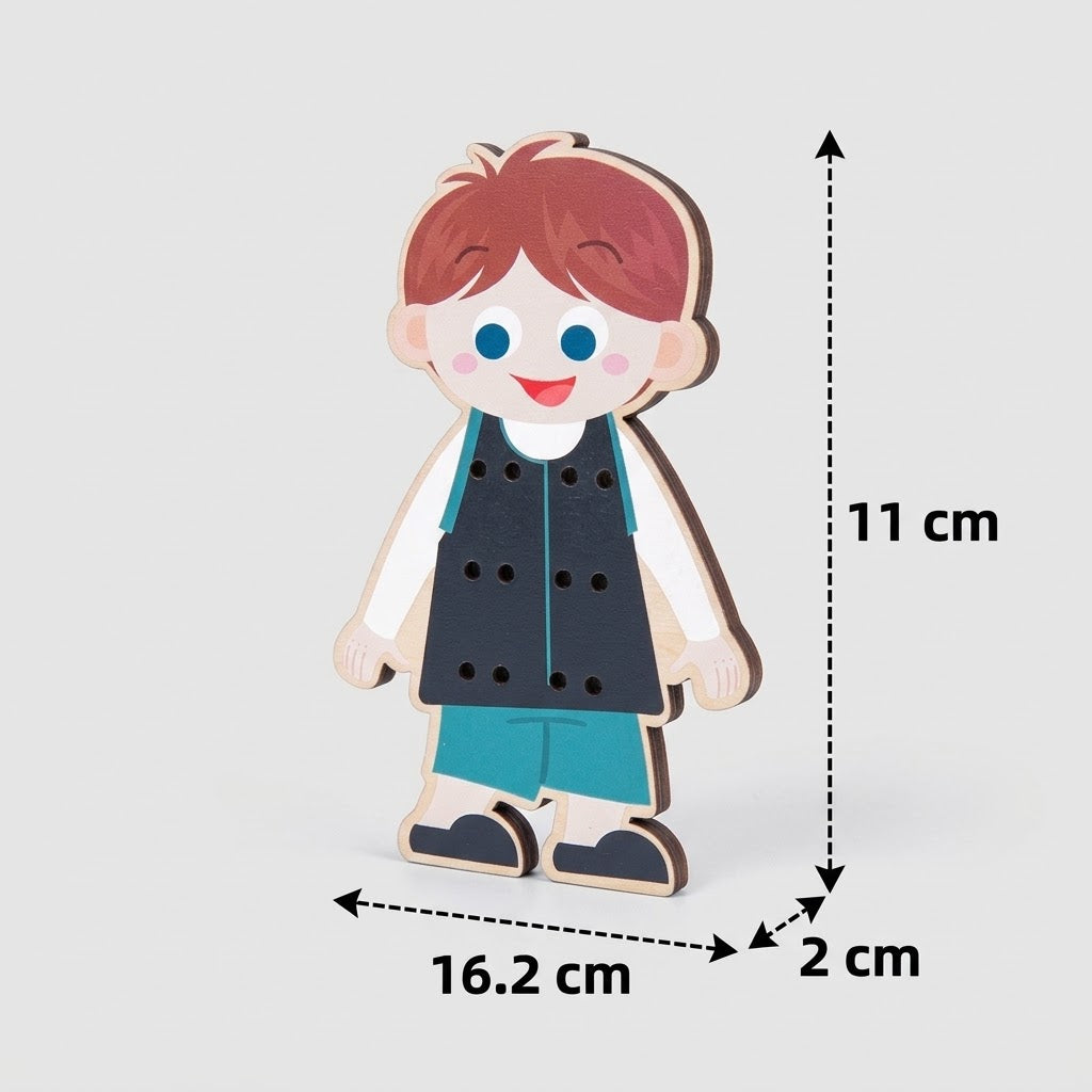 Wooden Lacing & Buttoning Practice Toy